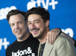 Jason Sudeikis, Oscar Isaac Sign up for Mumford & Sons In NYC