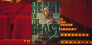 Movie display: Brad Pitt and his canine take at the wasteland in 'Middle of the Beast'