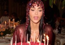 Birthday Woman Kim Kardashian Shines in 2 Uniquely Glowing Outfit Pictures