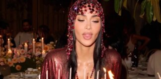 Birthday Woman Kim Kardashian Shines in 2 Uniquely Glowing Outfit Pictures