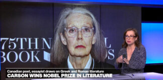 Canadian poet and writer Anne Carson wins Nobel Prize in Literature